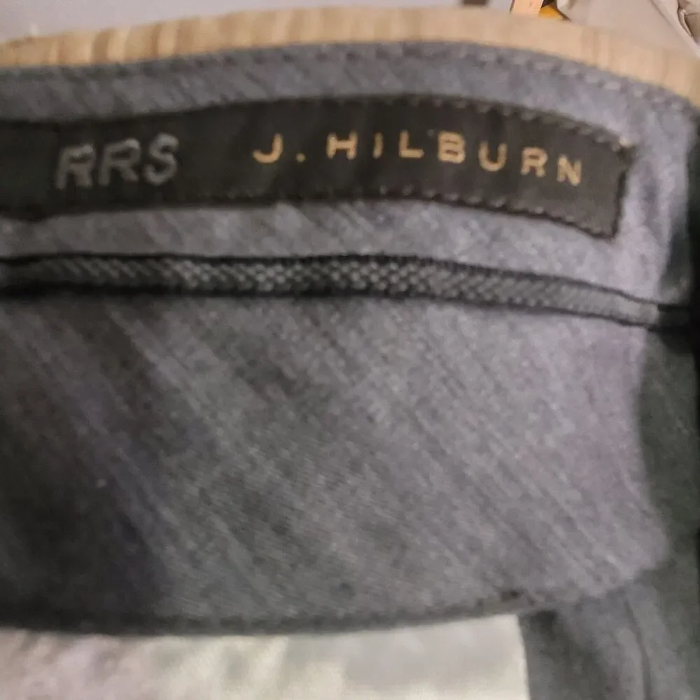 NWT J Hilburn Pants Mens 40x28 Tan Brown Plaid Business Casual Wool Trousers - Picture 6 of 11